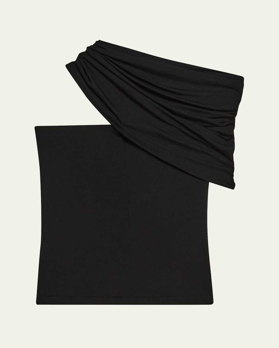 Cloud Jersey Asymmetric Sash Top